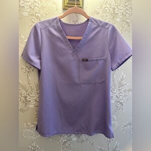 Figs Lavender Dew Catarina Scrub Top XS